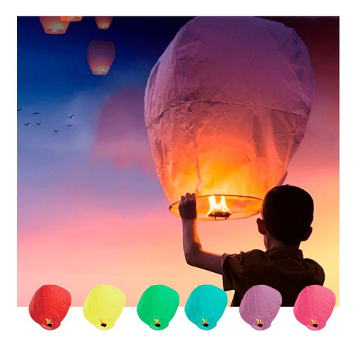 Globos De Cantoya Sky Lantern // Pack X 4 Unidades