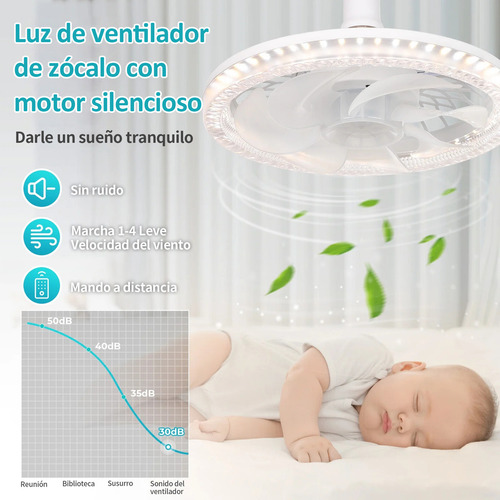 Nuevo Estilo Ventilador De Techo Con Control Remoto Iluminación Ajustable 45w