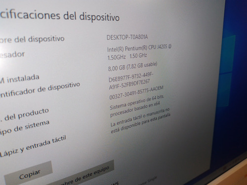 Computador Lenovo / Pentium / 8 Gb Ddr3 / 1 Tb/ Win 10 (Usado)