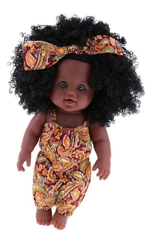 Real 12 Baby Girl Schwarze Haut, Schwarzes Lockiges