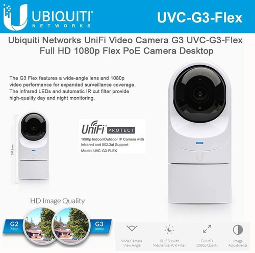 Imagen 4 de 6 de Camara Ip Ubiquiti Uvc-g3-flex 1080p Microfono Nocturna