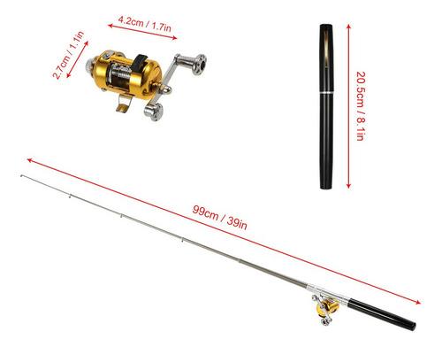 Mini Vara De Pesca Portátil, Conjunto T-reel