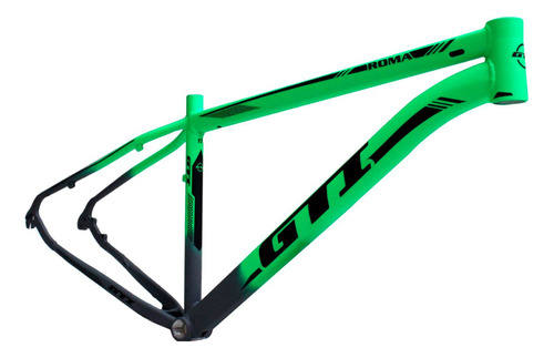 Quadro Bicicleta Aro 29 Gti Roma Alumínio Mtb Cores Cor Verde Cinza Tamanho Del Quadro 17