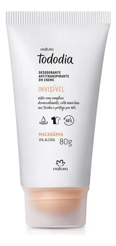 Natura Tododia Desodorante Creme Macadamia 80g