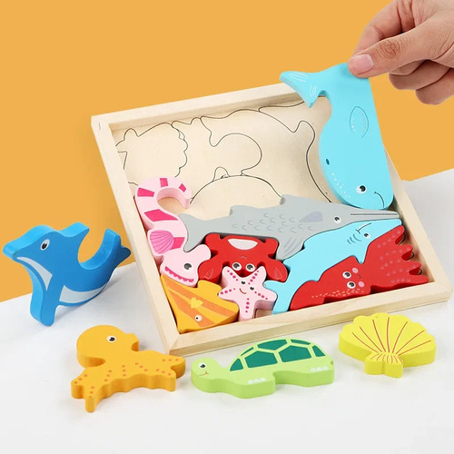 Farm - Tablero De Rompecabezas Tridimensional Para Niños