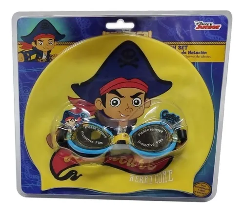 Set X3 Natación Gorro Silicona + Gafas Niños Disney