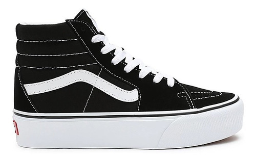 Zapatillas Vans Sk8 Hi Black/white Platform - Big Buey -