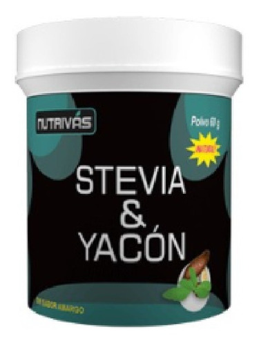 Imagen 1 de 1 de Stevia Con Yacón 60gr En Polvo Suplemento Endulzante