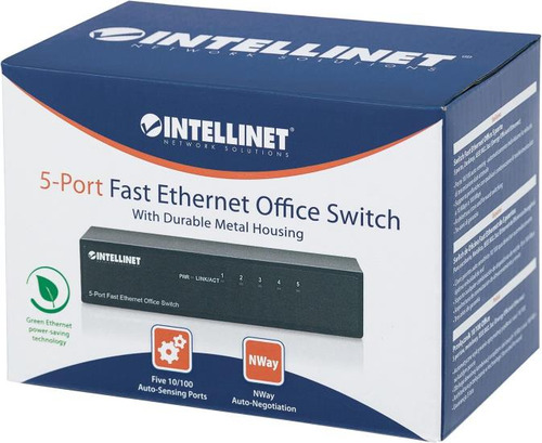 Conmutador De Red Fast Ethernet Intellinet De 5 Puertos - Di