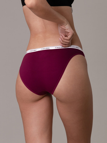 Calzón Bikini Modern Logo Burdeo Calvin Klein