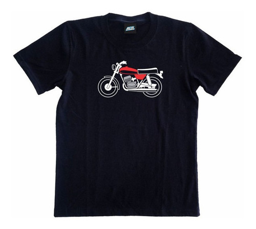 Remera Estampada Motos  076 - 100% Algodón Xxl