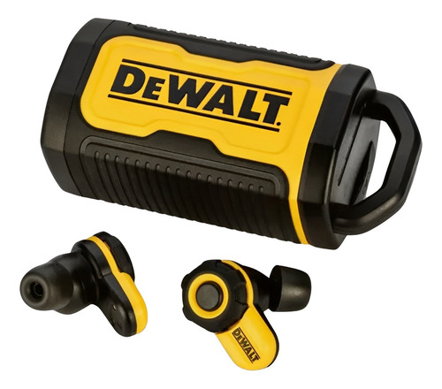 Fone De Ouvido Dewalt Jobsite Pro X2 Anc Ip54 Para Trabalho Cor Amarelo