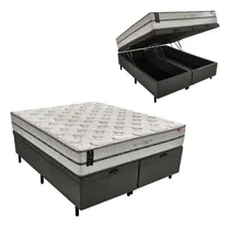 Comprar Cama Box King 193x203 Baú Com Molas Ensacadas Pro Saúde King