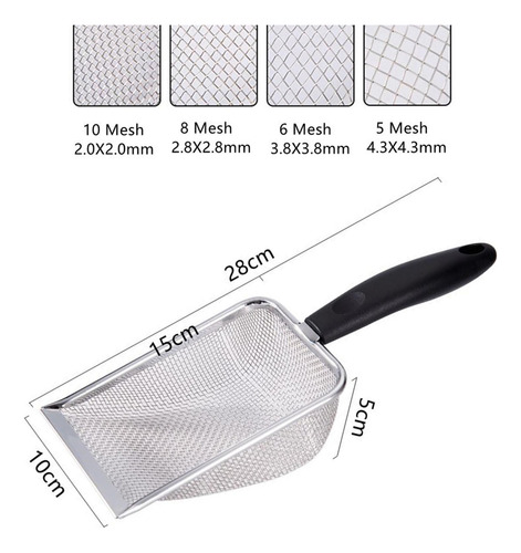 2 Litter Box Scooper Cuchara Para Arena Para 4,3 Mm X 4,3 Mm