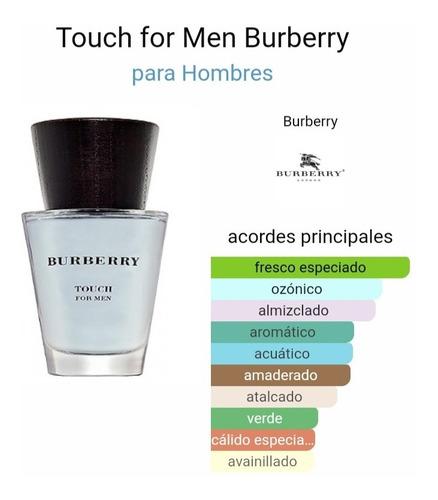 Imagen 1 de 1 de Perfume Touch For Men De Burberry Edt 100 Ml 