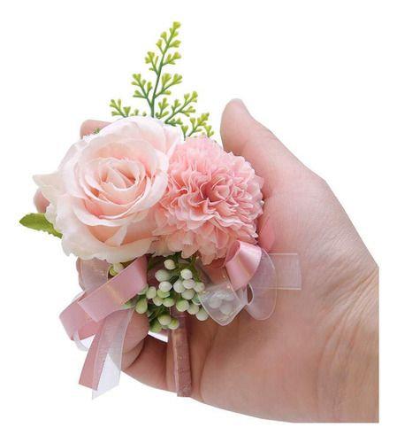 Juego De 2 Ramillete De Muñeca De Flores De Rosa, Hecho A