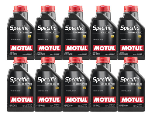 Kit 10 Óleos Motor Carro Motul Specific 504 00 507 00 0w30