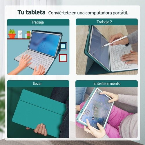Funda Teclado Para Huawei Matepad 11 Con Rgb Ratón Ñ -fh116