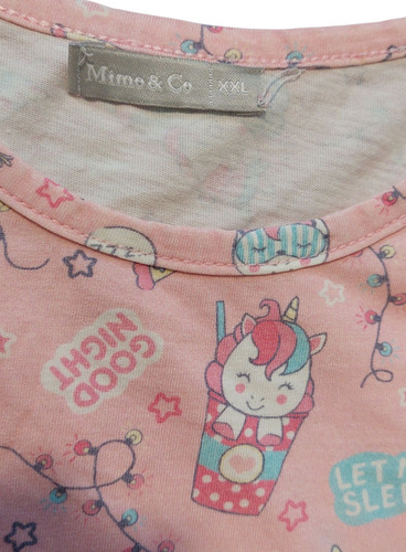 Pijama Niña Mangas Largas Talle Xxl (11-12 Años) Mimo (Usado)
