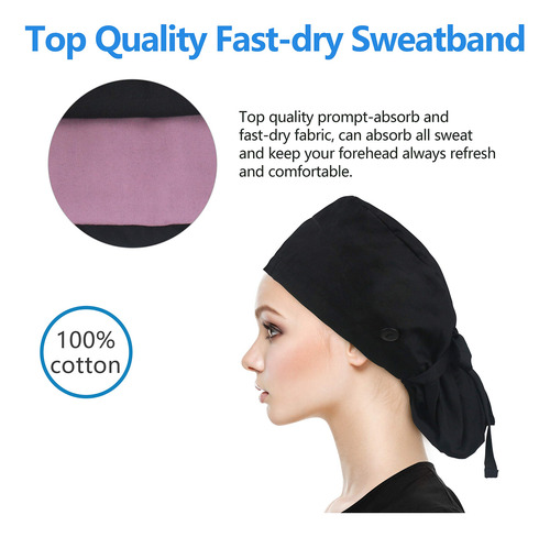 Qba Gorra De Trabajo Ajustable Con Botón, Gorro Forrado De