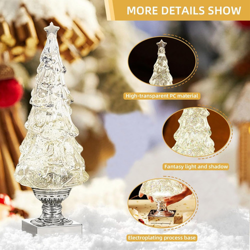 Light Up Christmas Snow Globe Con 8 Canciones De Navidad
