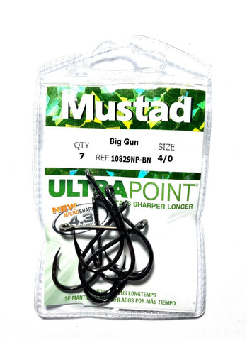Anzuelo Mustad Ultrapoint Big Gun 10829np-bn Reforzados 