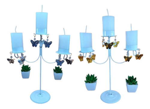 20 Candelabro-- Porta Vela - Mariposa Colgante --