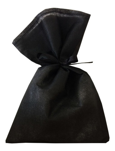 Imagem 1 de 1 de 100 Sacos Tnt 30x40 Presente- Preto - Com Fita
