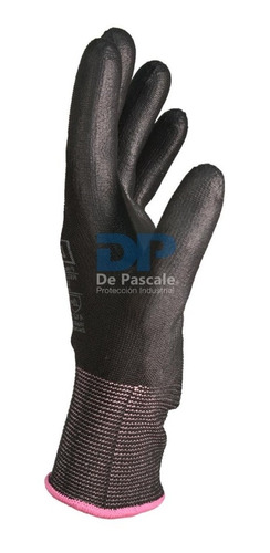 Guante De Trabajo Tejido S/ Costura Dps R. En Pu Negro X Par