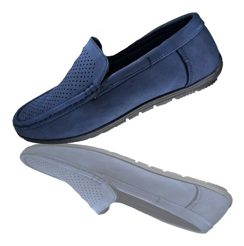 Mocasines Casual Azul Hombre 414  - Zapatillaschile