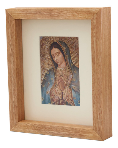 Cuadro Pequeño Virgen De Guadalupe, Marco Rosa Morada 