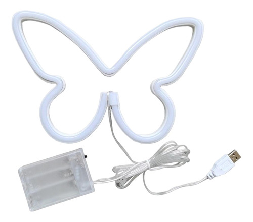 Lámpara De Neón Con Forma De Mariposa, Luz Led Nocturna