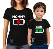 Comprar Pack 2 Polos Dia De La Madre Mamá Hijo Hija Bateria