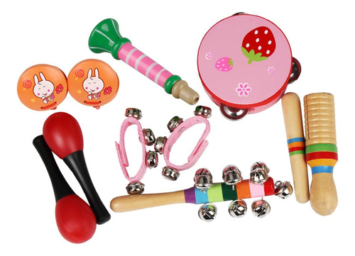 11pcs Conjunto De Brinquedos De Instrumento Musical De