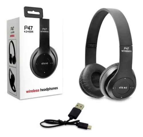 Audifonos Inalambricos P47 Bluetooth Micro Sd Mp3 Fm