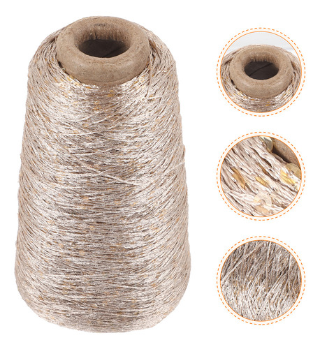 Juego De Hilos De Algodón Con Purpurina Dorada, 250 G, Para