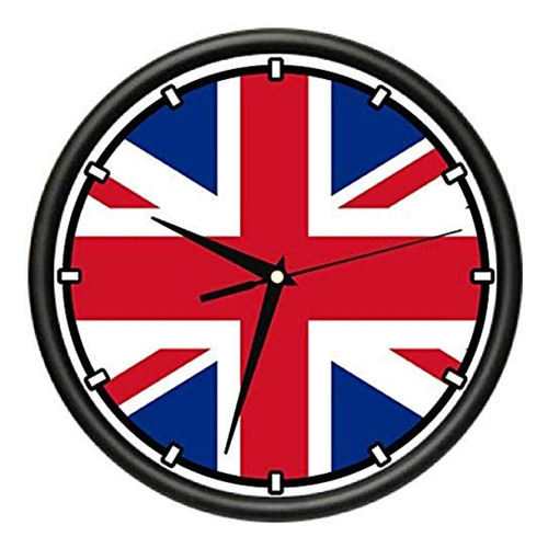 Signmission Reloj De Pared Con Bandera Británica Reino Uni.