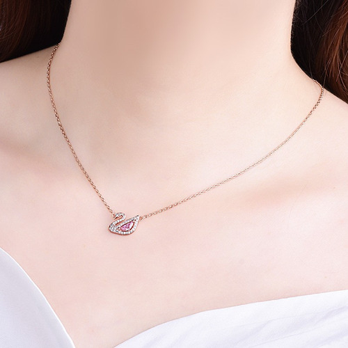 Xinnuo Collar De Cisne Con Incrustaciones De Diamantes Y