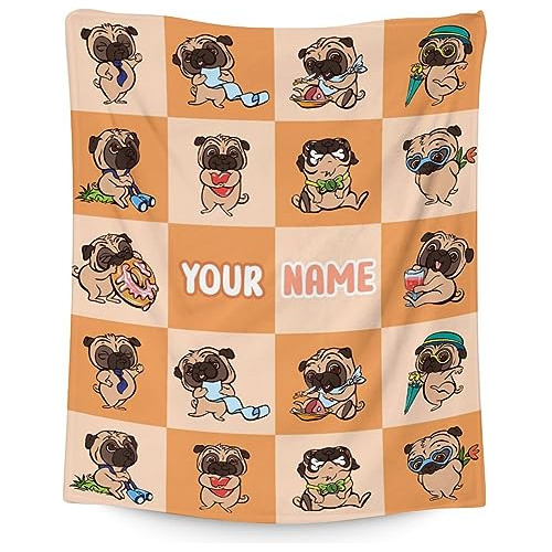 Manta Personalizada Para Amantes De Perros - 60x80 Pulgadas,