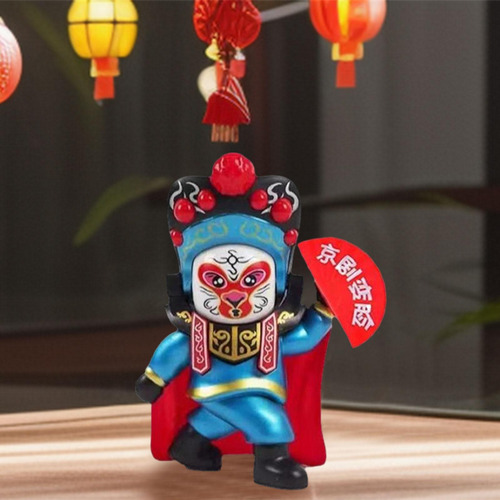 Boneca De Ópera Chinesa Estátua Mudança De Rosto Azul