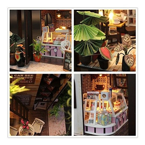 Casa De Muñecas De Madera Miniatura Kit De Casa Diy Habitac