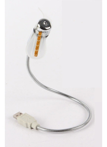 Mini Ventilador Usb Metal Flexible Luces Led Laptop Pc Ac