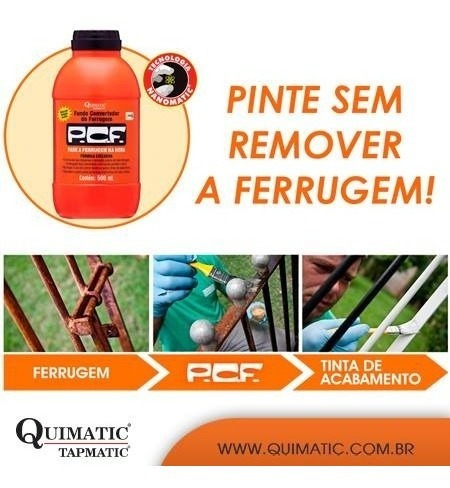 Imagem 2 de 7 de 2 Pcf Fundo Convertedor De Ferrugem - 1 Litro