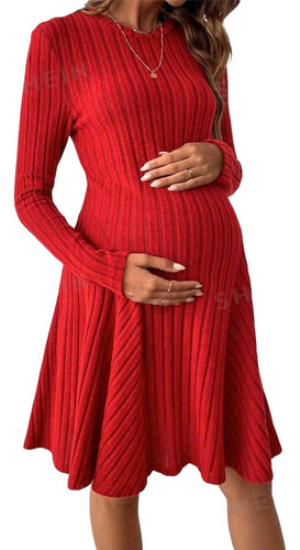 Vestido Maternal Color Rojo 