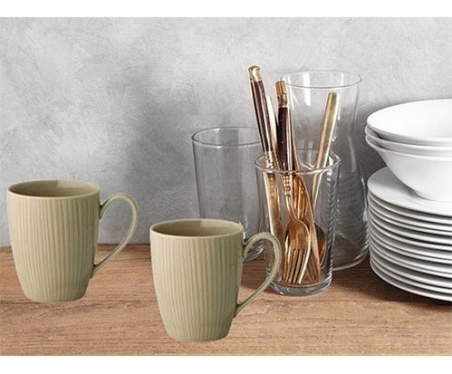 Taza Conifere Taupe Porcelana Noritake