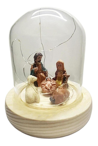 Belén Con Luces Led Nacimiento De Jesús Pesebre Miniaturas