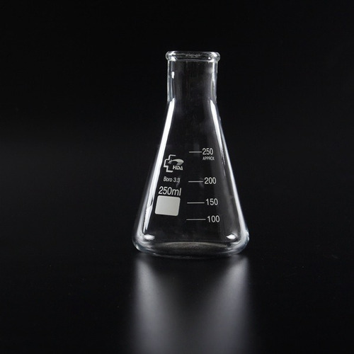 Imagen 3 de 8 de Erlenmeyer Vidrio Hda Boro 3.3 250ml Importado