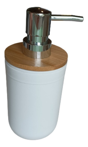 Dispenser Baño Para Jabon Liquido Diseño Deco Detalle Bambu 