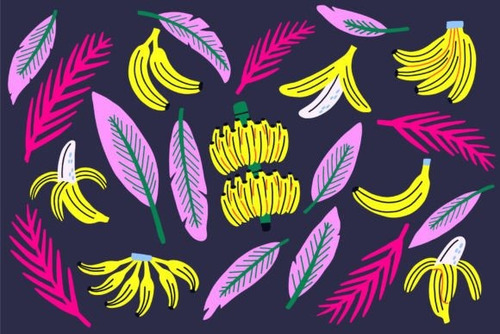 Kit Imágenes Digitales Frutas Y Hojas Fluo 70663386