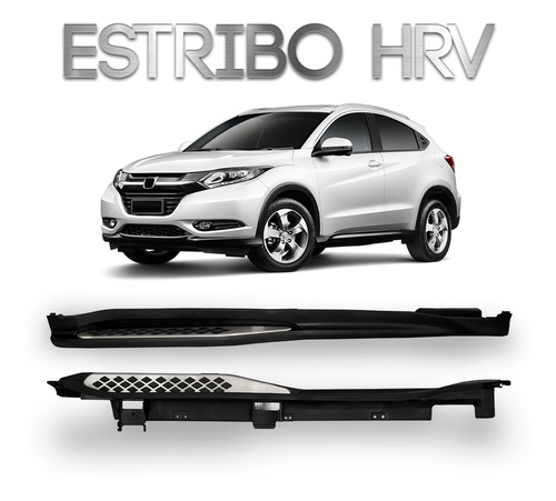 Estribo Pisante Hr-v Aço Escovado Mod Origin 2016 2017 2018